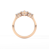 Cushion Three Stone Lab Grown Diamond Engagement Ring