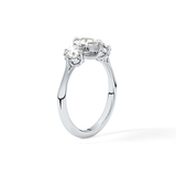 Cushion Three Stone Lab Grown Diamond Engagement Ring
