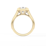 Round Bezel & Channel Pave Lab Grown Diamond Engagement Ring