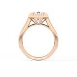 Round Bezel & Channel Pave Lab Grown Diamond Engagement Ring