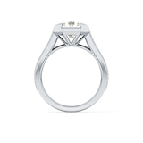 Round Bezel & Channel Pave Lab Grown Diamond Engagement Ring