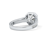 Round Bezel & Channel Pave Lab Grown Diamond Engagement Ring