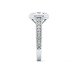 Round Bezel & Channel Pave Lab Grown Diamond Engagement Ring
