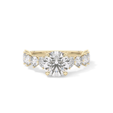 Round Pave Lab Grown Diamond Engagement Ring