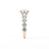 Round Pave Lab Grown Diamond Engagement Ring