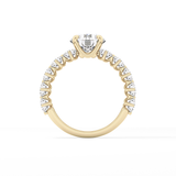 Round Pave Lab Grown Diamond Engagement Ring