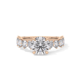 Round Pave Lab Grown Diamond Engagement Ring