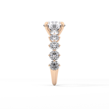Round Pave Lab Grown Diamond Engagement Ring