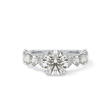 Round Pave Lab Grown Diamond Engagement Ring