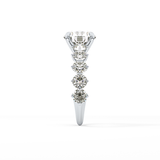 Round Pave Lab Grown Diamond Engagement Ring