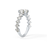 Round Pave Lab Grown Diamond Engagement Ring
