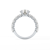 Round Pave Lab Grown Diamond Engagement Ring