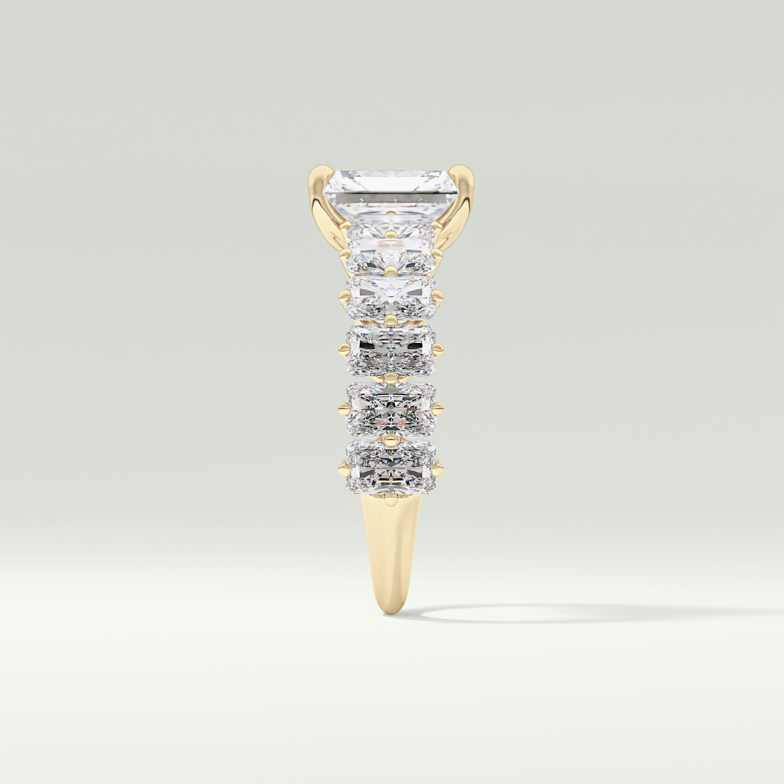 Radiant Pave Lab Grown Diamond Engagement Ring