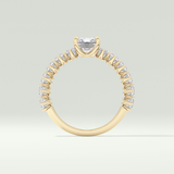 Radiant Pave Lab Grown Diamond Engagement Ring