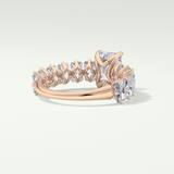 Radiant Pave Lab Grown Diamond Engagement Ring