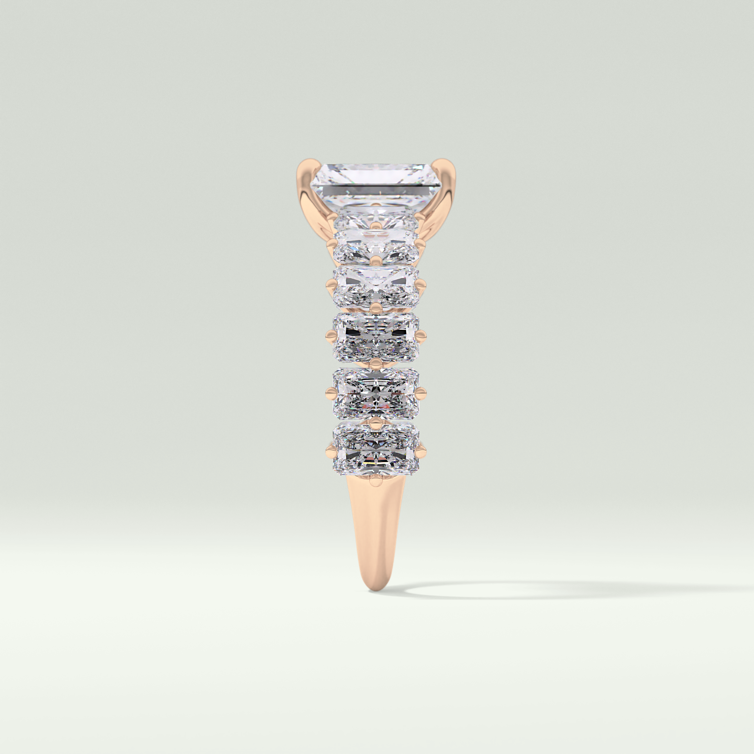 Radiant Pave Lab Grown Diamond Engagement Ring
