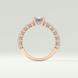 Radiant Pave Lab Grown Diamond Engagement Ring
