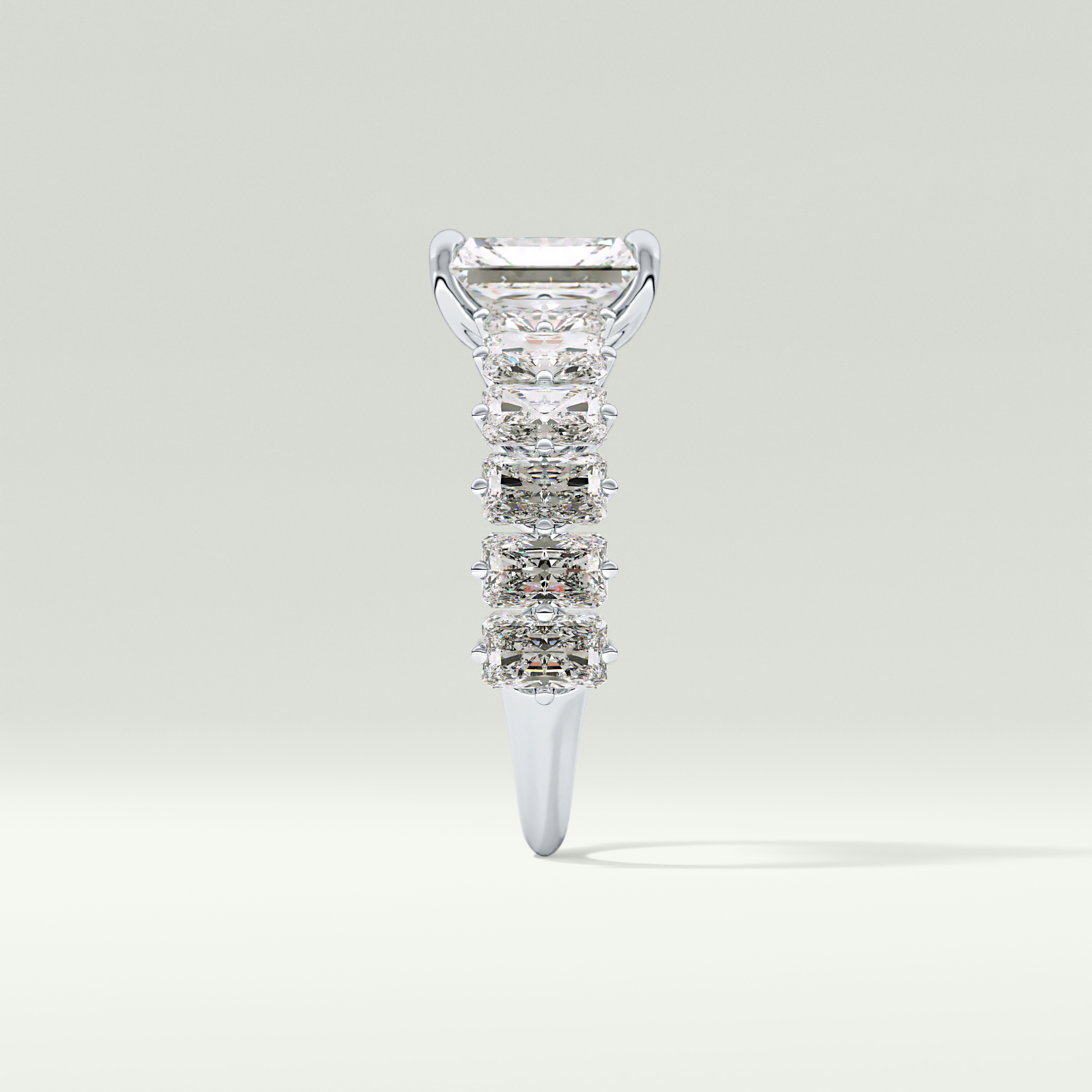 Radiant Pave Lab Grown Diamond Engagement Ring
