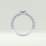 Radiant Pave Lab Grown Diamond Engagement Ring