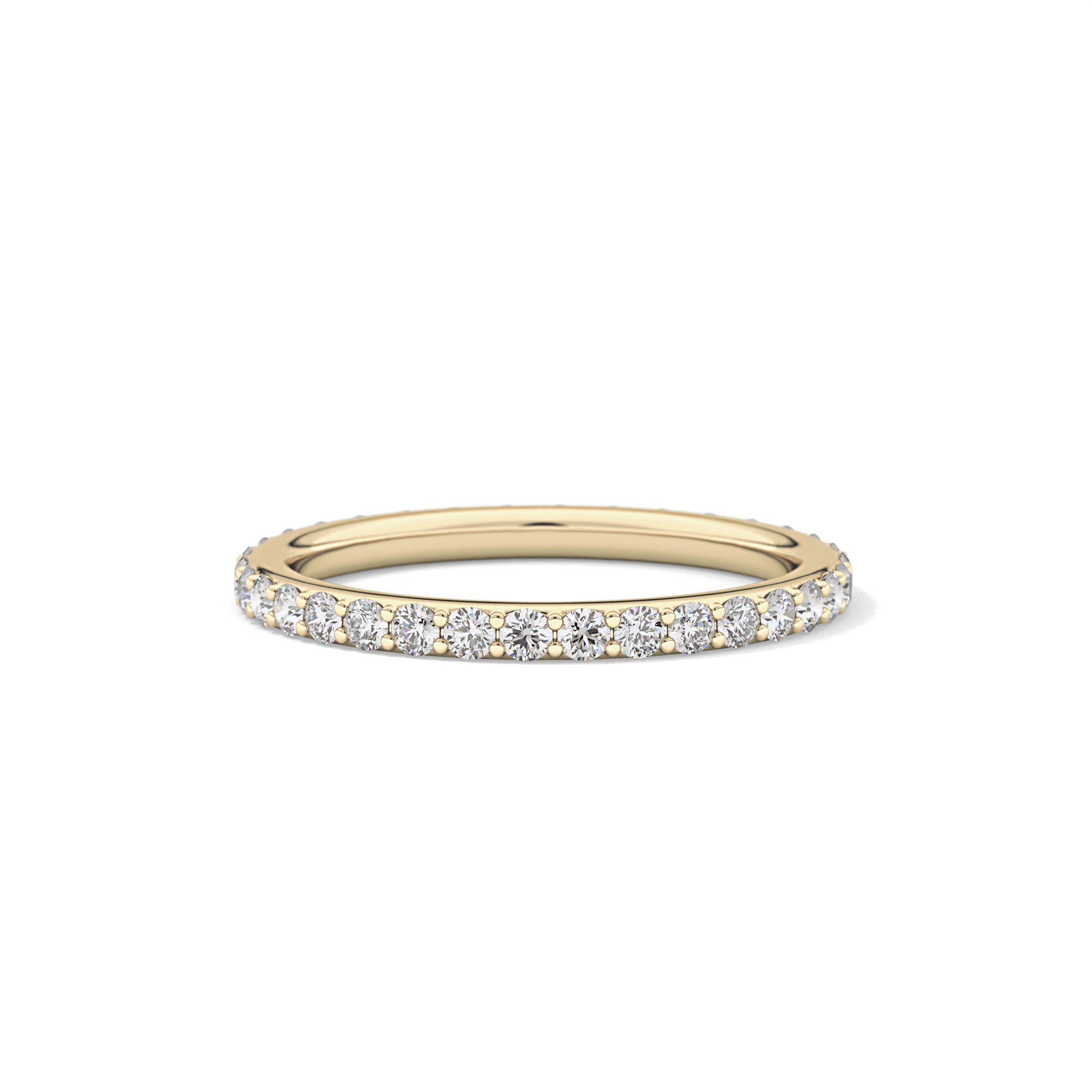 0.74 TCW Round Cut Lab Grown Diamond Wedding Band