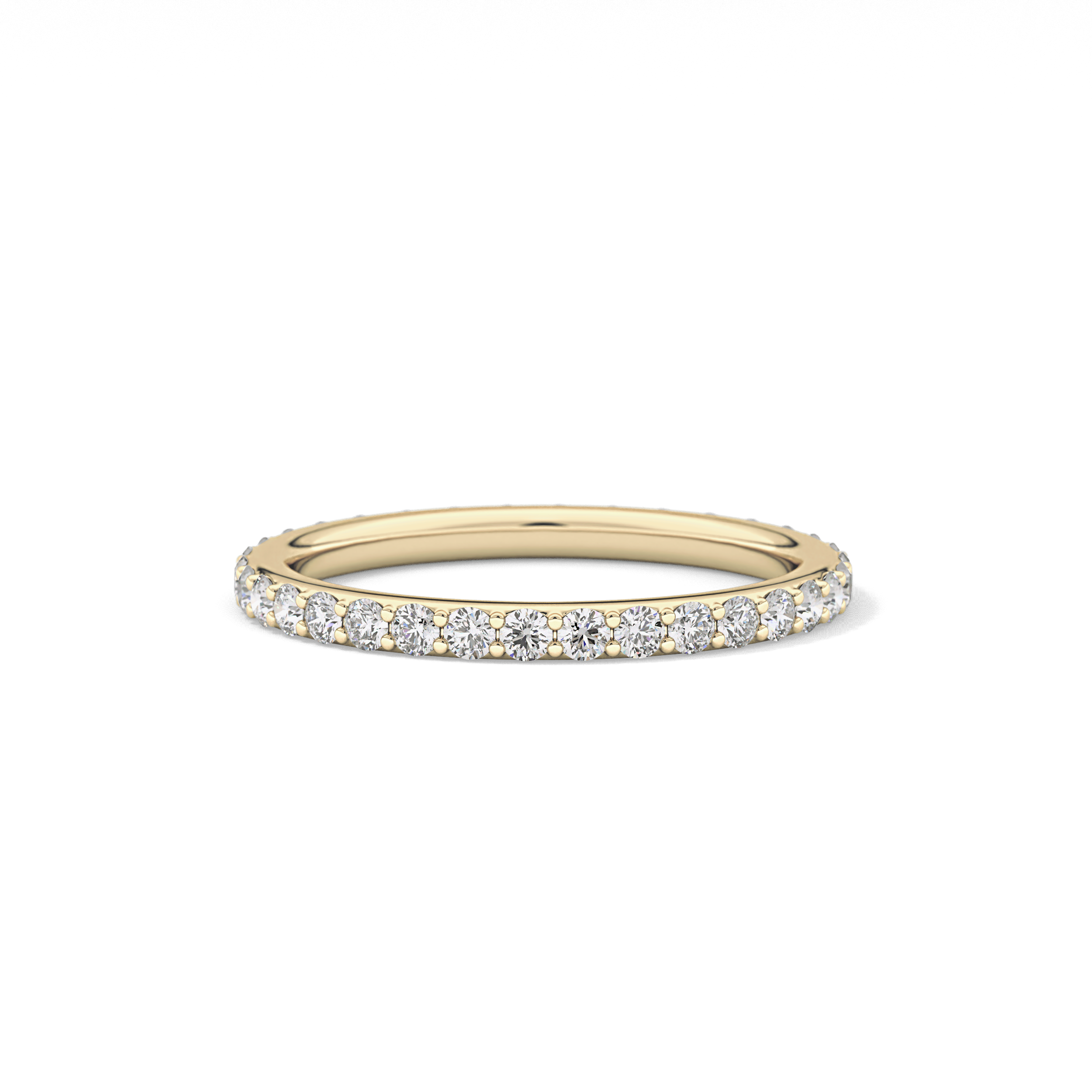 0.74 TCW Round Cut Lab Grown Diamond Wedding Band