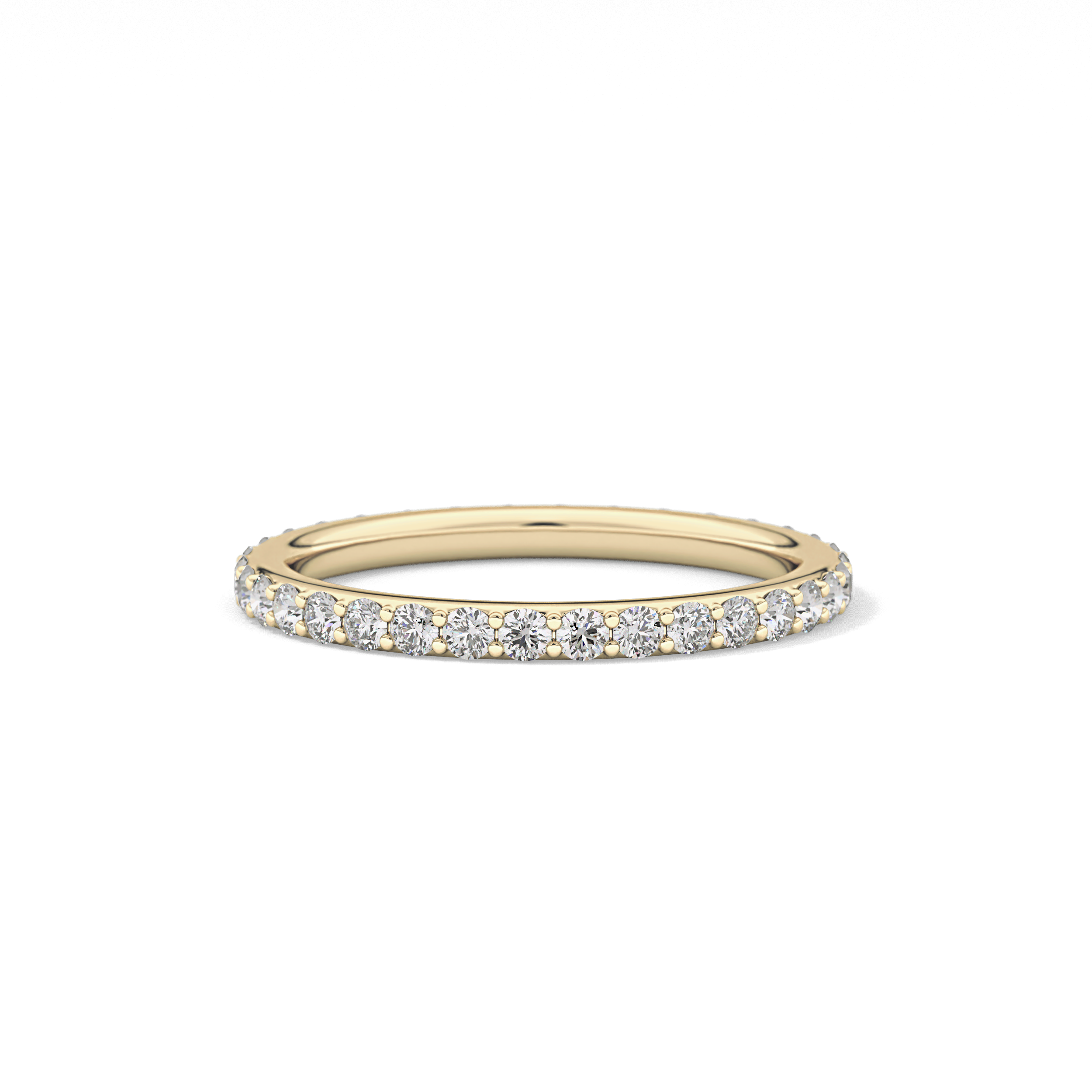 0.74 TCW Round Cut Lab Grown Diamond Wedding Band