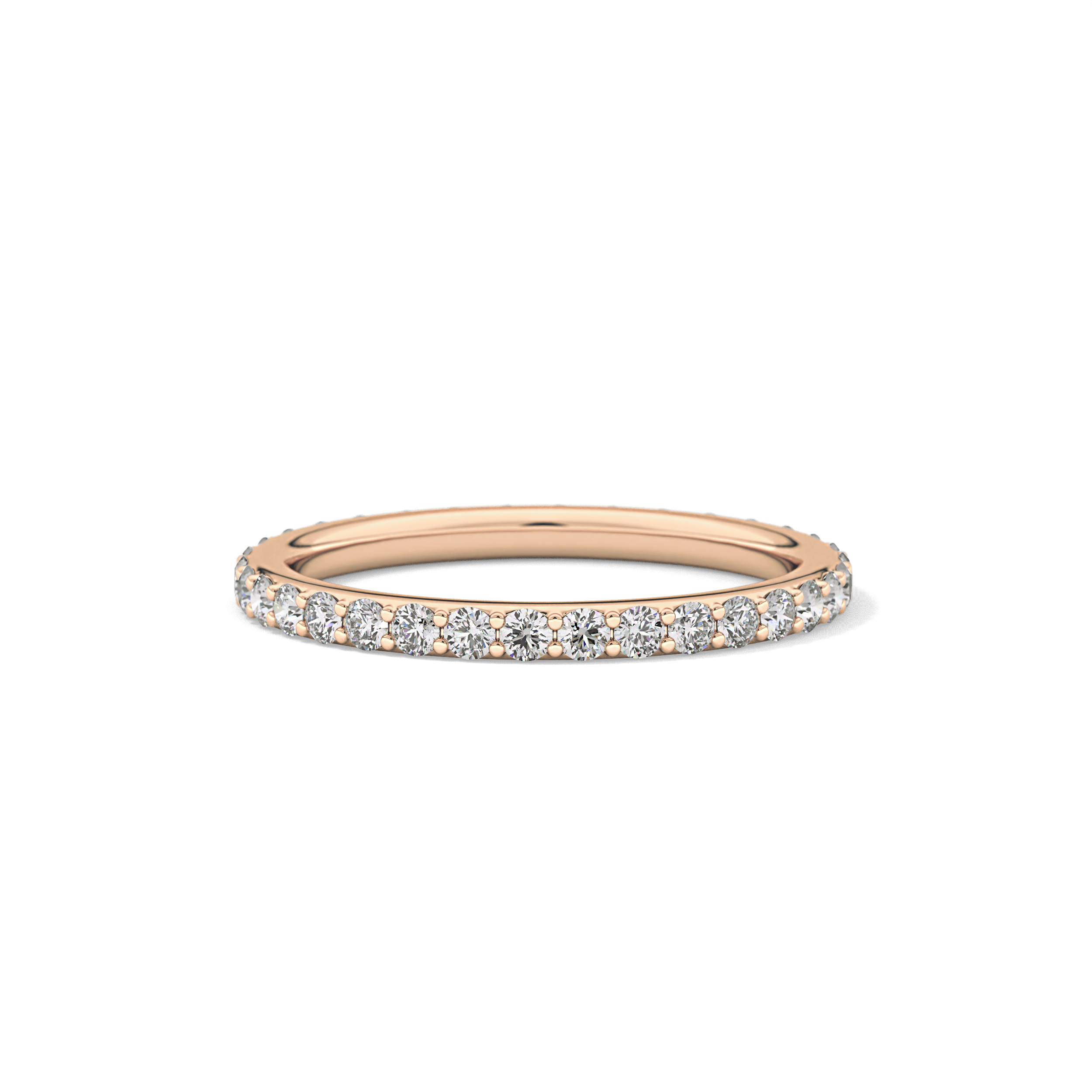 0.74 TCW Round Cut Lab Grown Diamond Wedding Band
