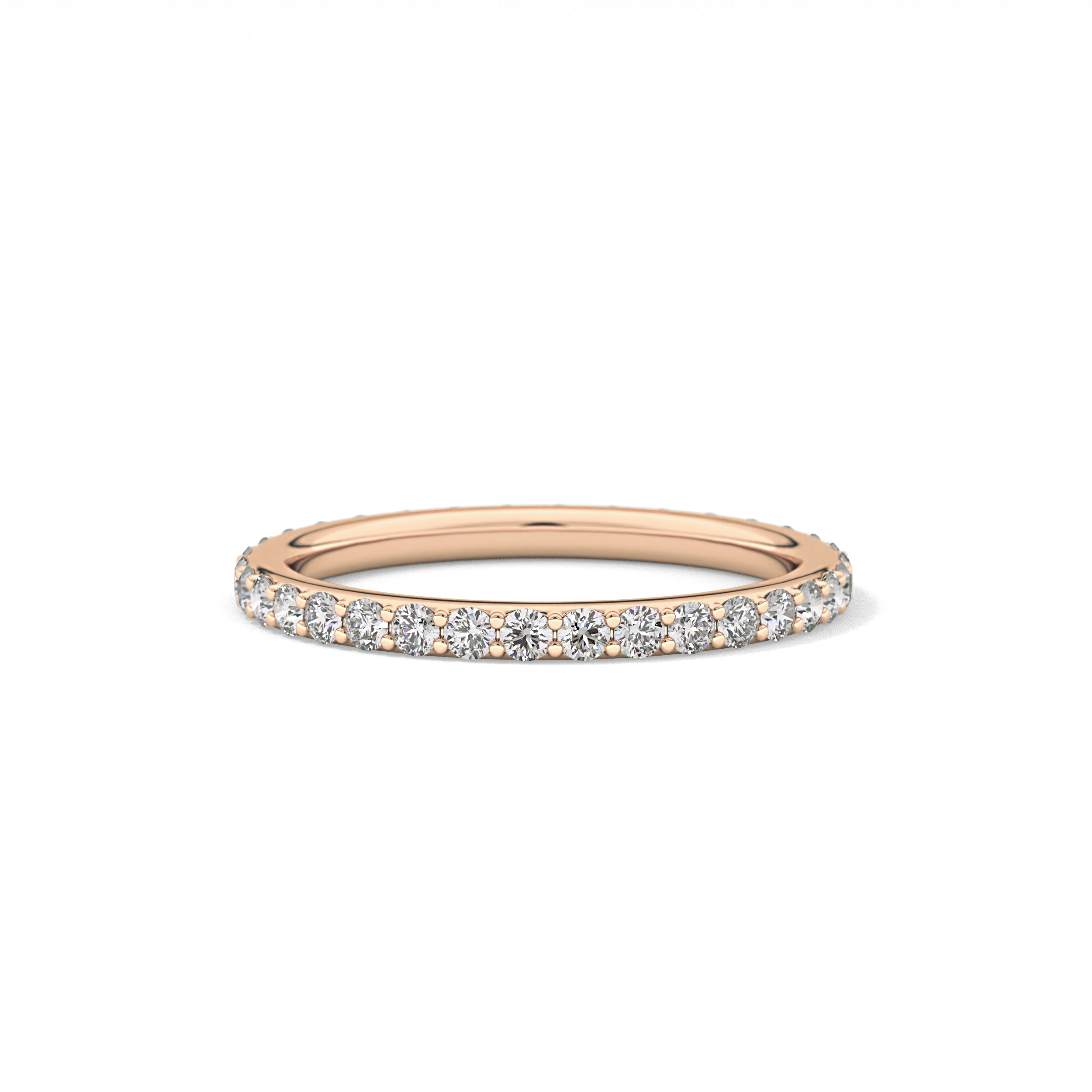 0.74 TCW Round Cut Lab Grown Diamond Wedding Band