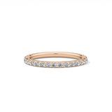 0.74 TCW Round Cut Lab Grown Diamond Wedding Band