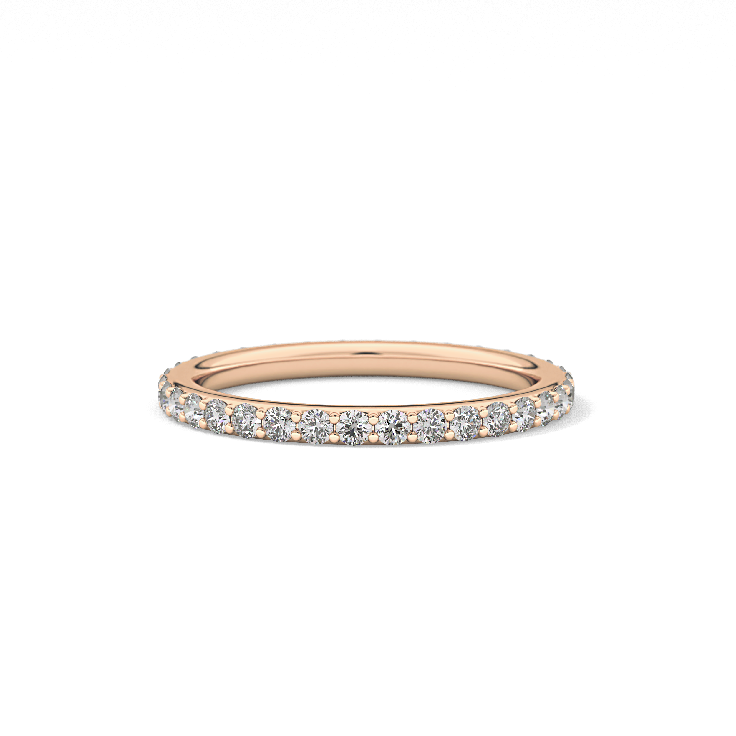 0.74 TCW Round Cut Lab Grown Diamond Wedding Band