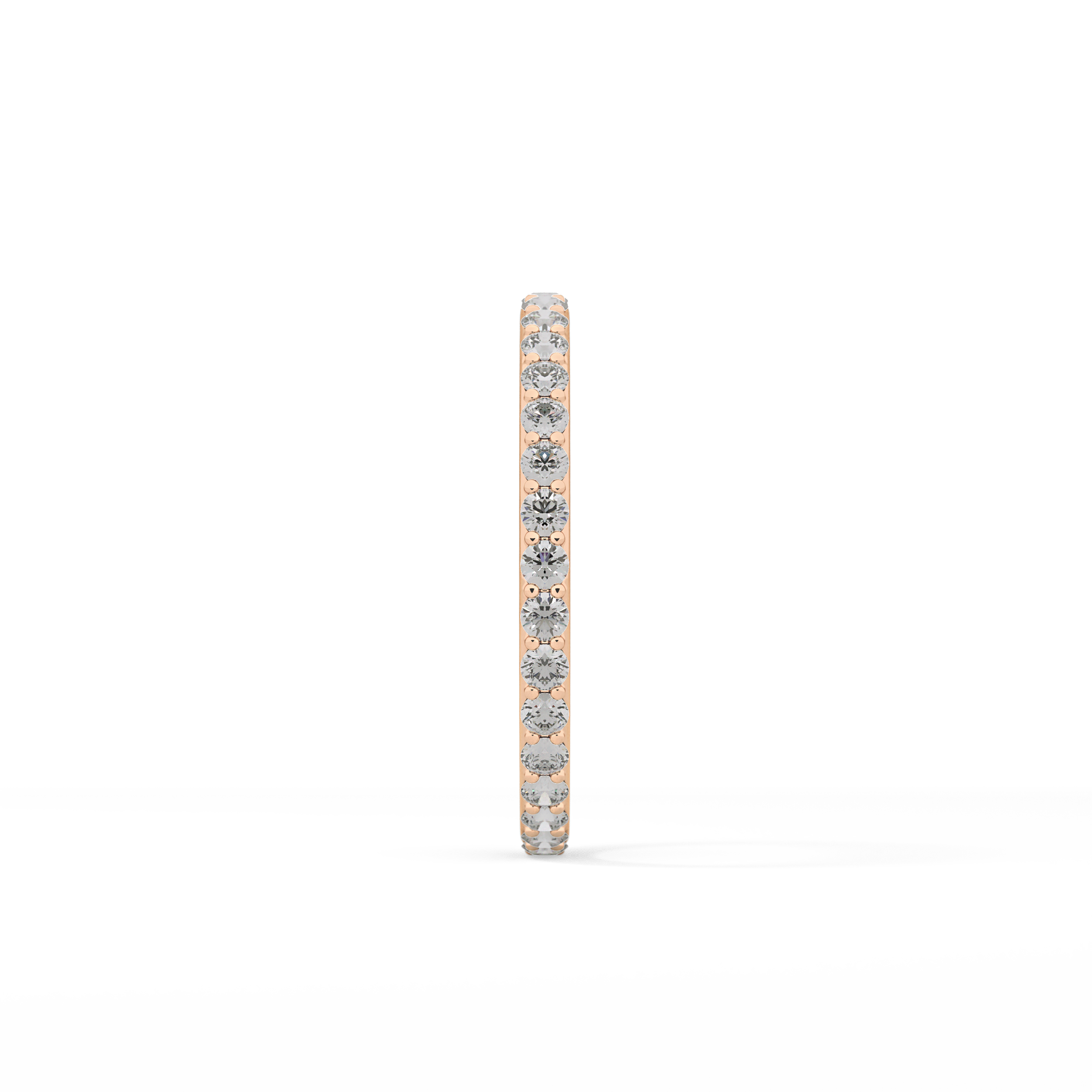 0.74 TCW Round Cut Lab Grown Diamond Wedding Band