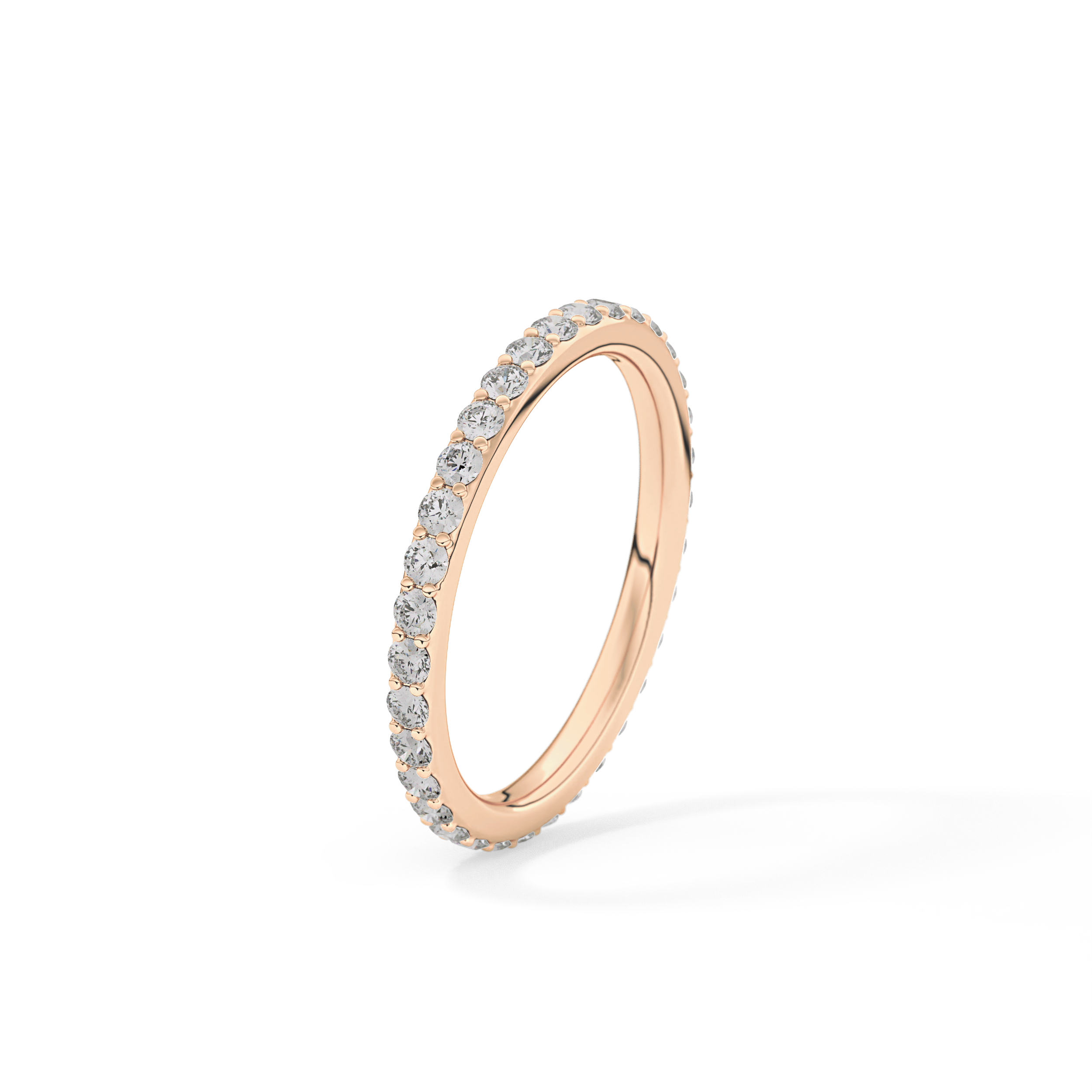 0.74 TCW Round Cut Lab Grown Diamond Wedding Band