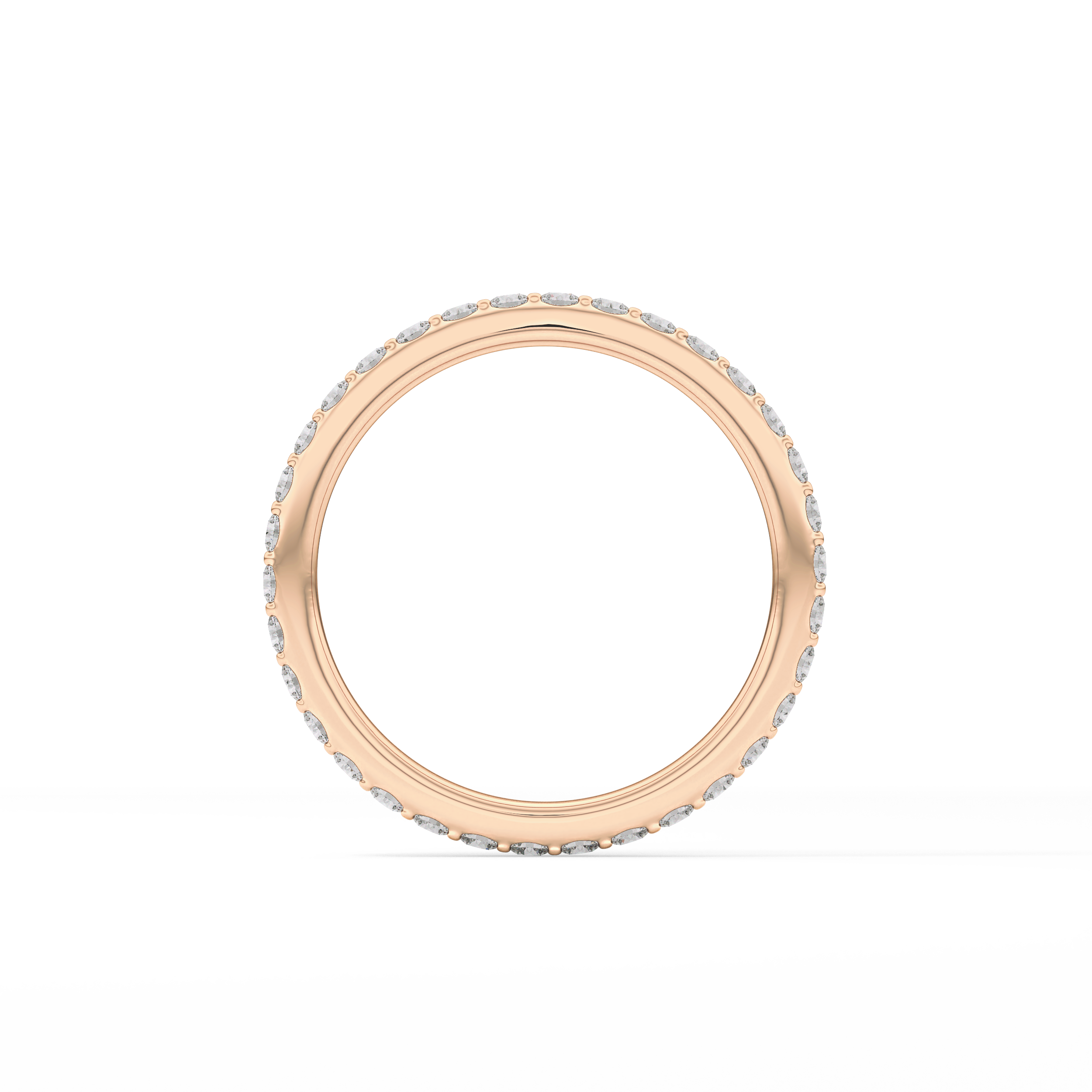 0.74 TCW Round Cut Lab Grown Diamond Wedding Band
