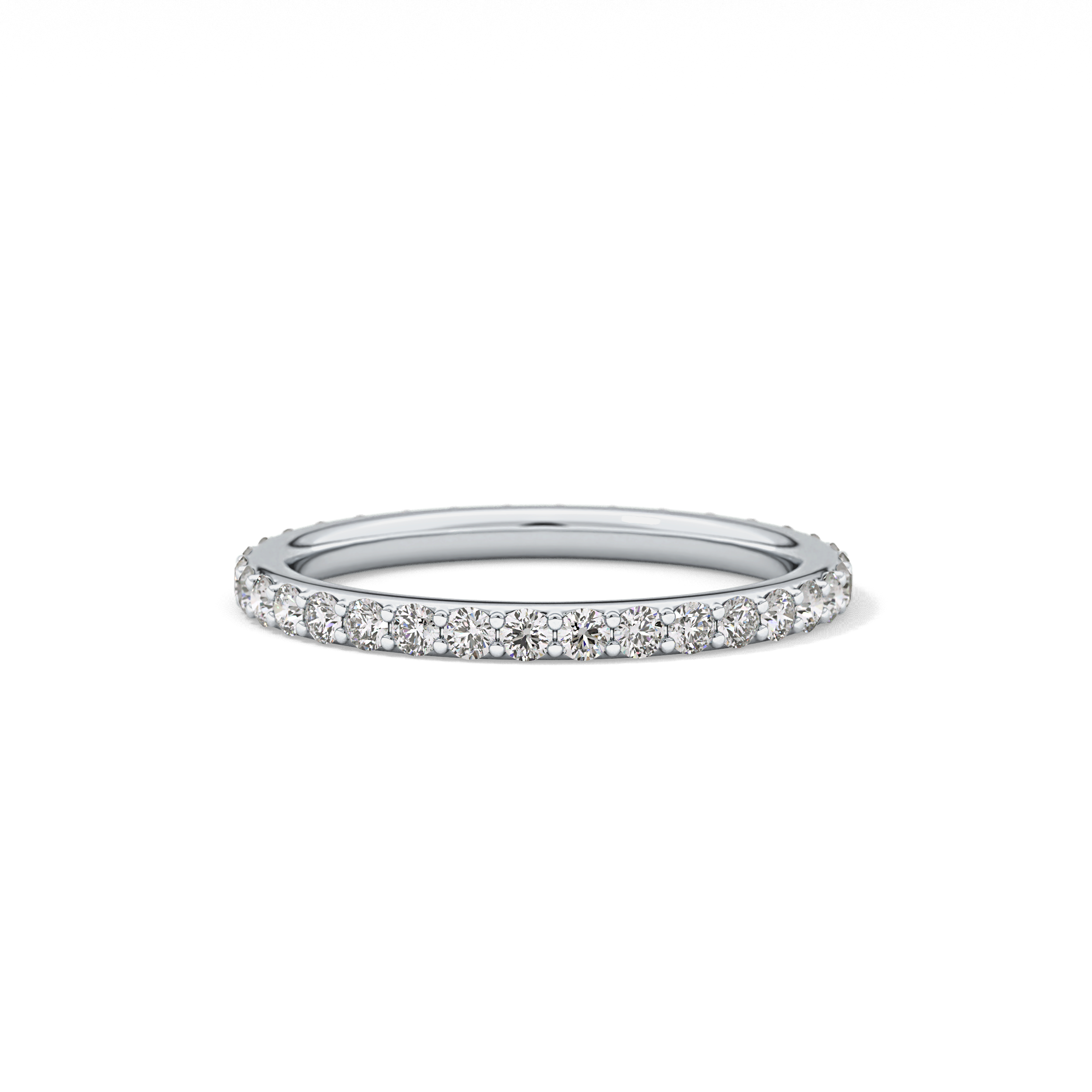 0.74 TCW Round Cut Lab Grown Diamond Wedding Band