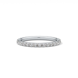 0.74 TCW Round Cut Lab Grown Diamond Wedding Band