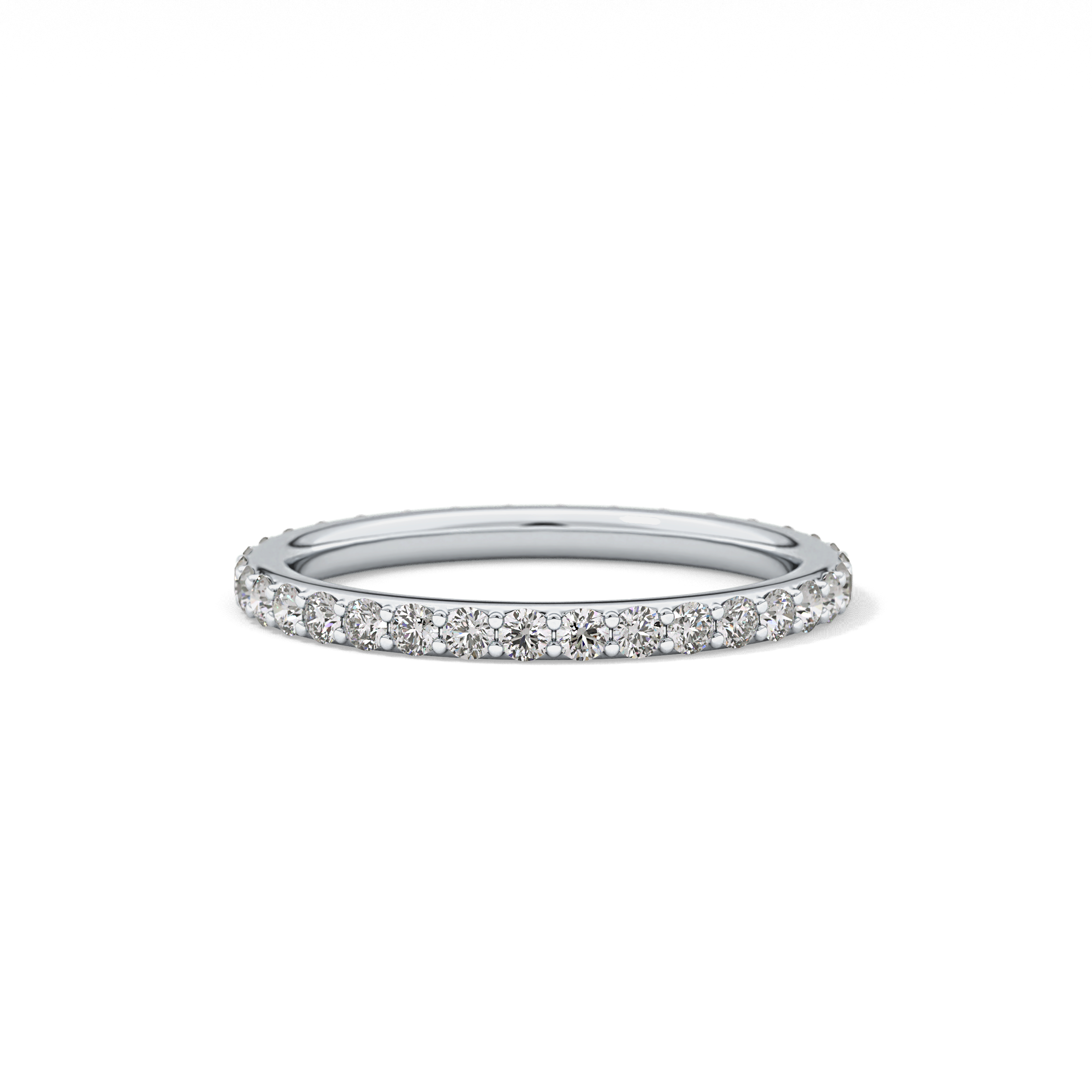 0.74 TCW Round Cut Lab Grown Diamond Wedding Band