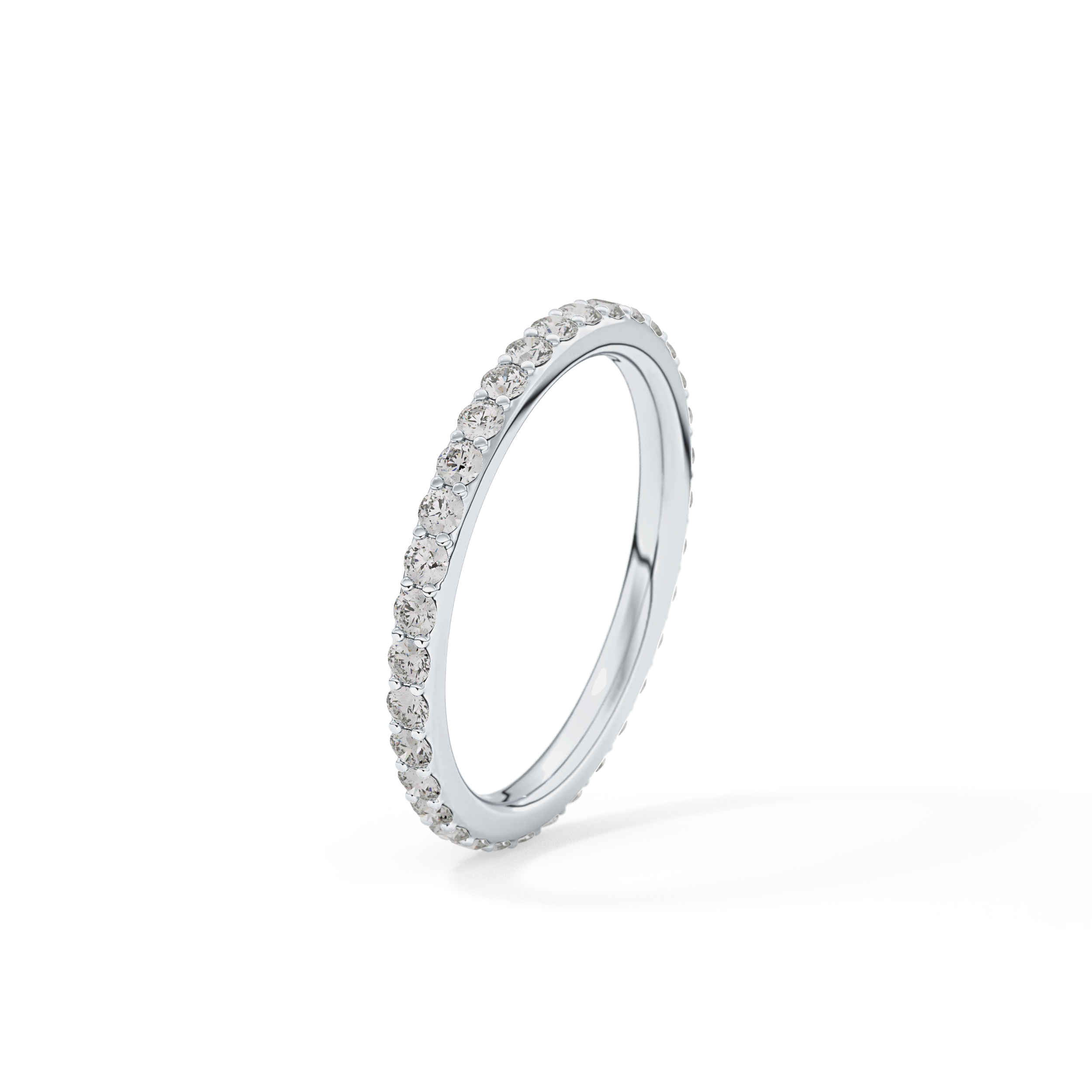 0.74 TCW Round Cut Lab Grown Diamond Wedding Band