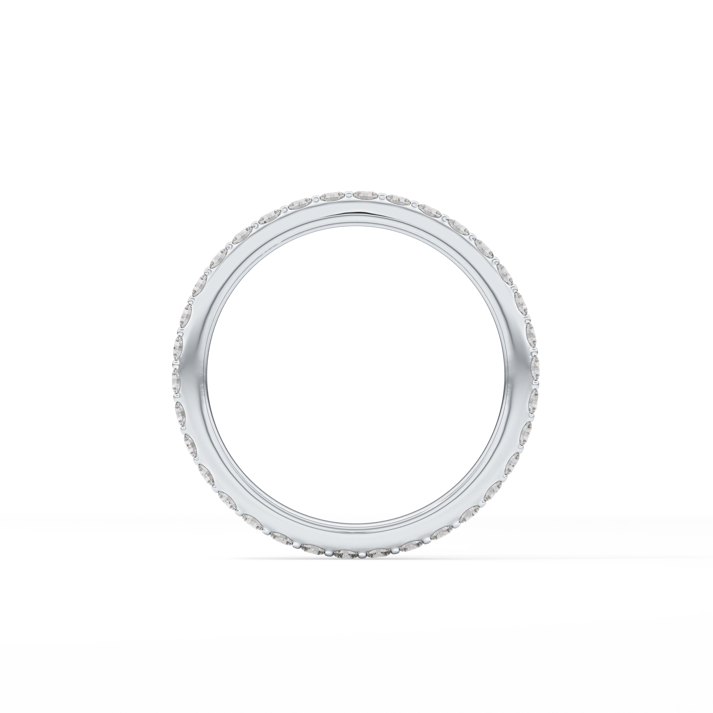 0.74 TCW Round Cut Lab Grown Diamond Wedding Band