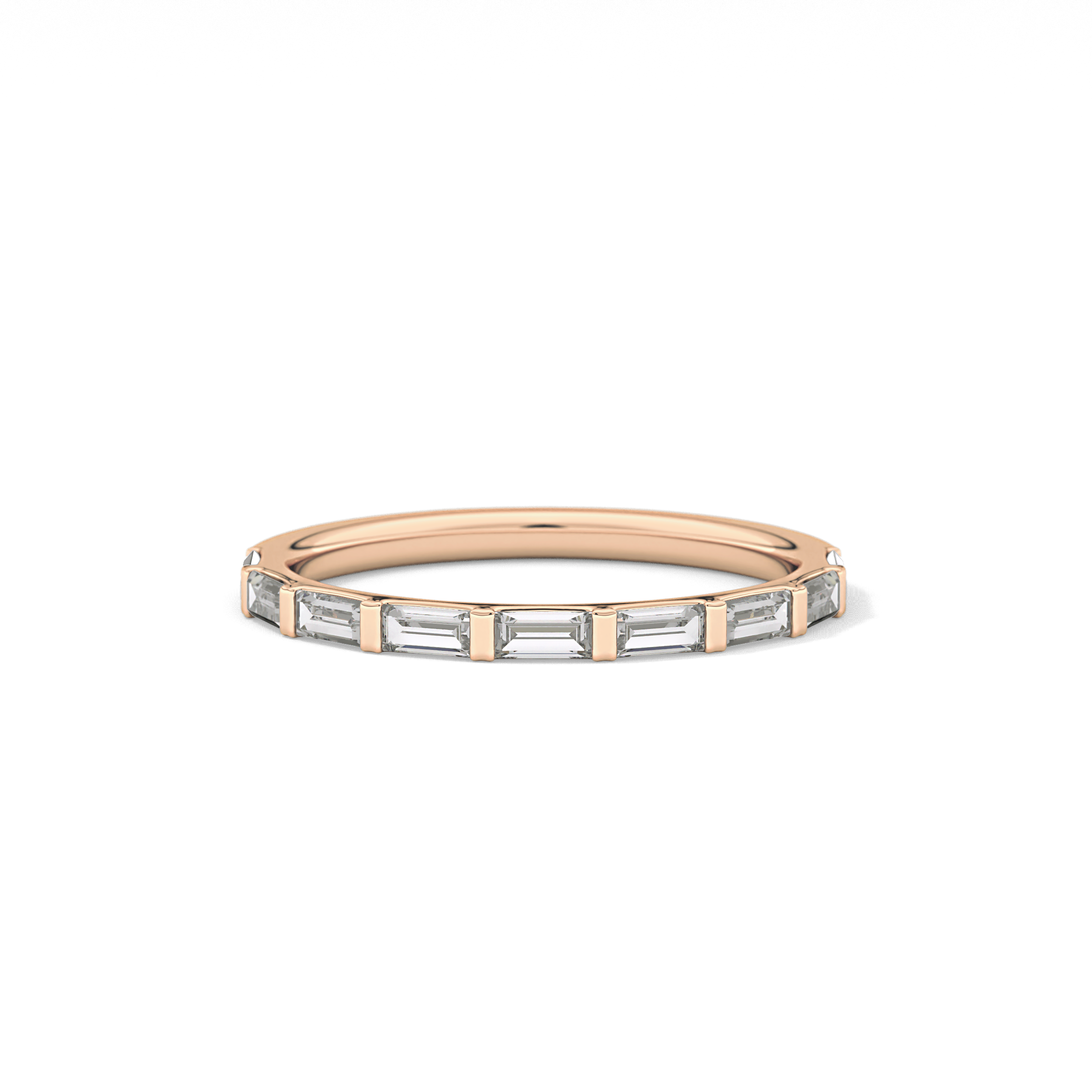 0.54 TCW Baguette Lab Grown Diamond Wedding Band