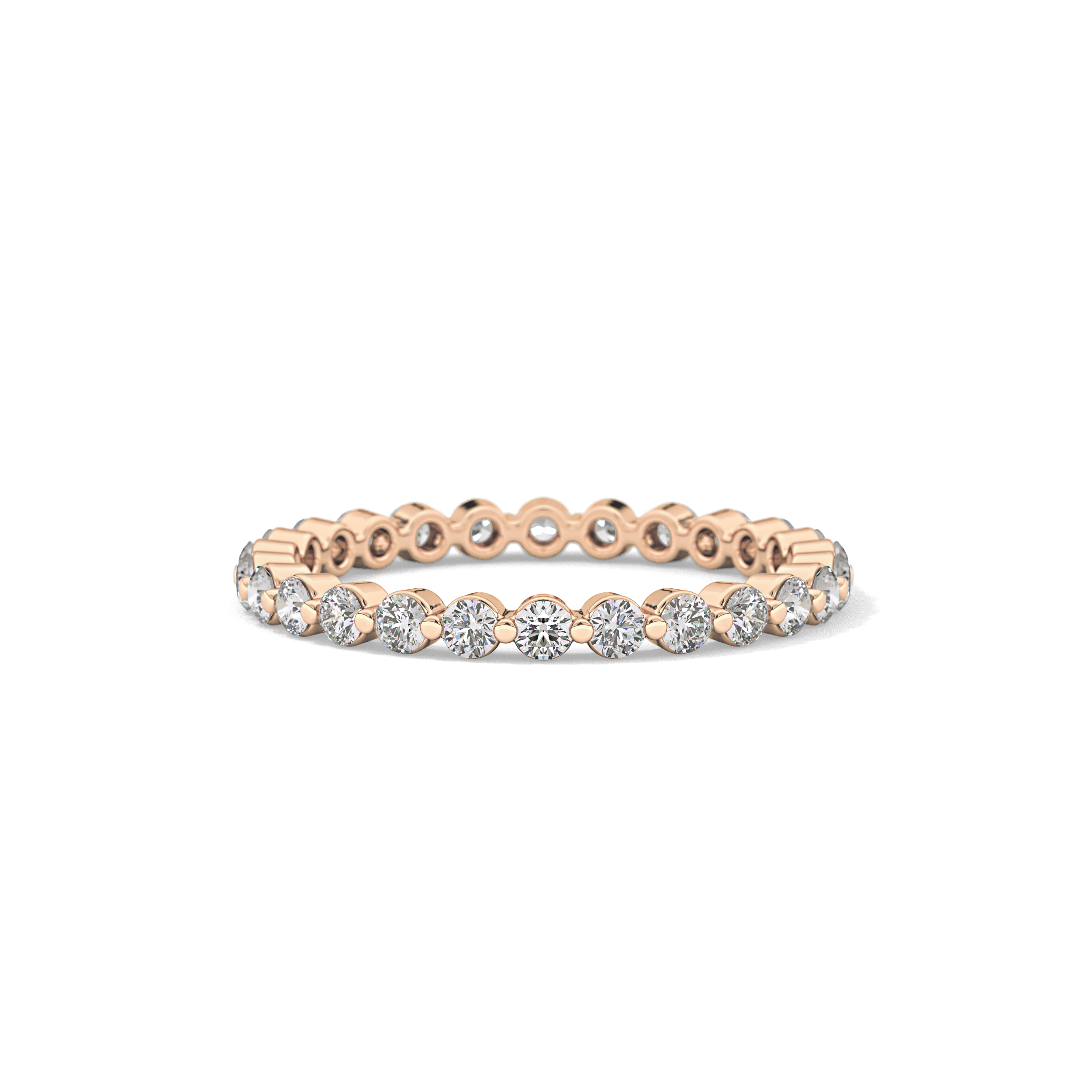 0.69 TCW Round Lab Grown Diamond Wedding Band