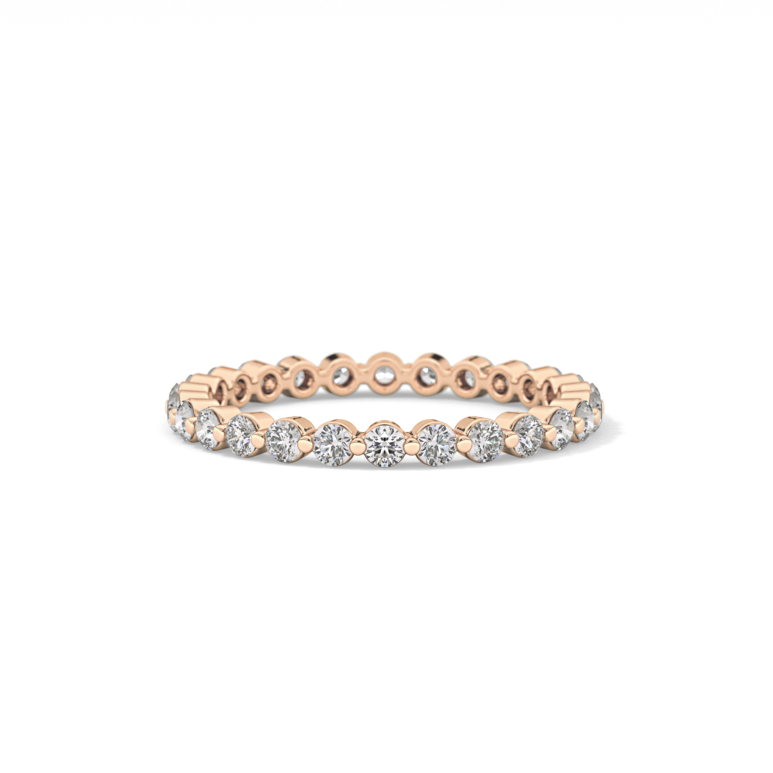0.69 TCW Round Lab Grown Diamond Wedding Band