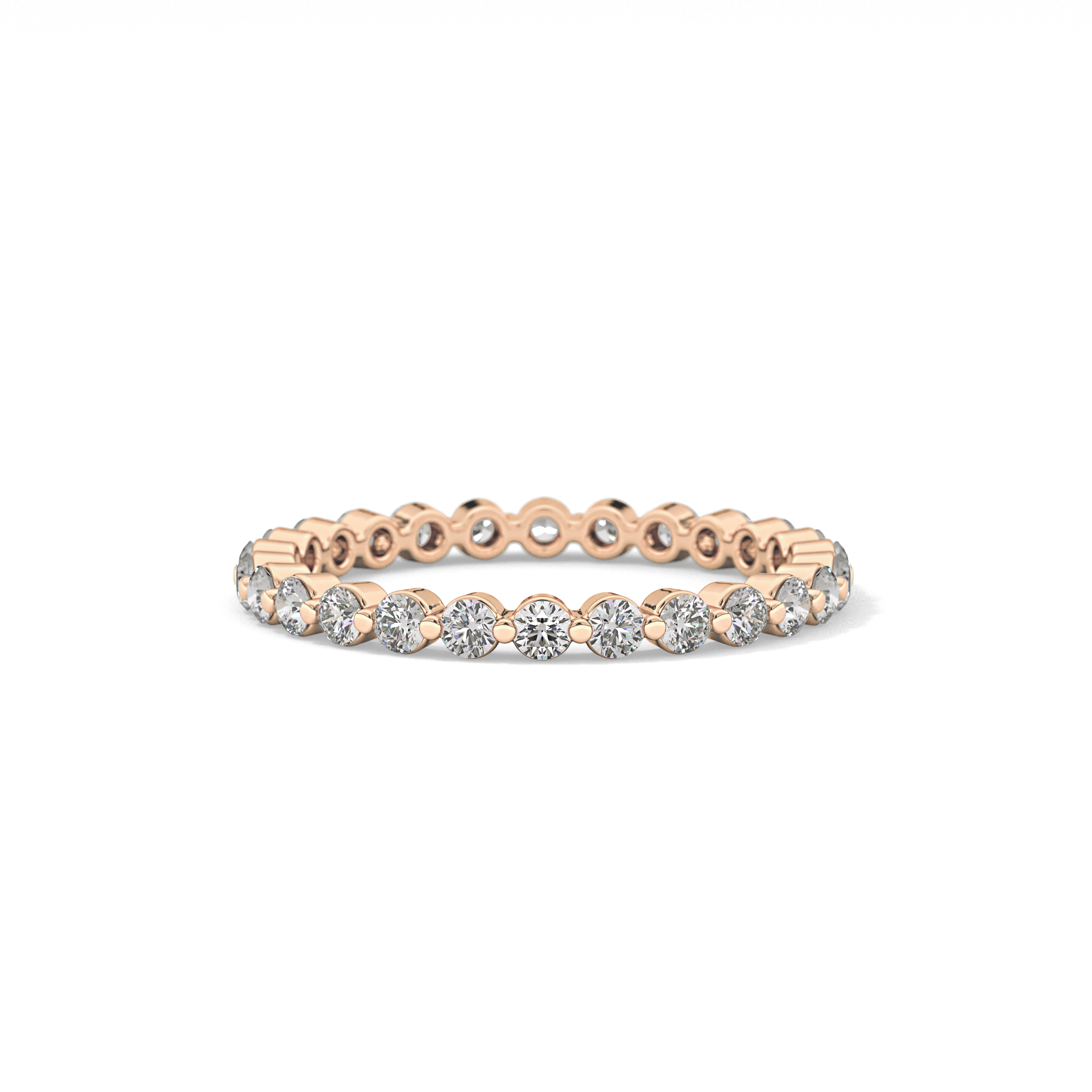0.69 TCW Round Lab Grown Diamond Wedding Band
