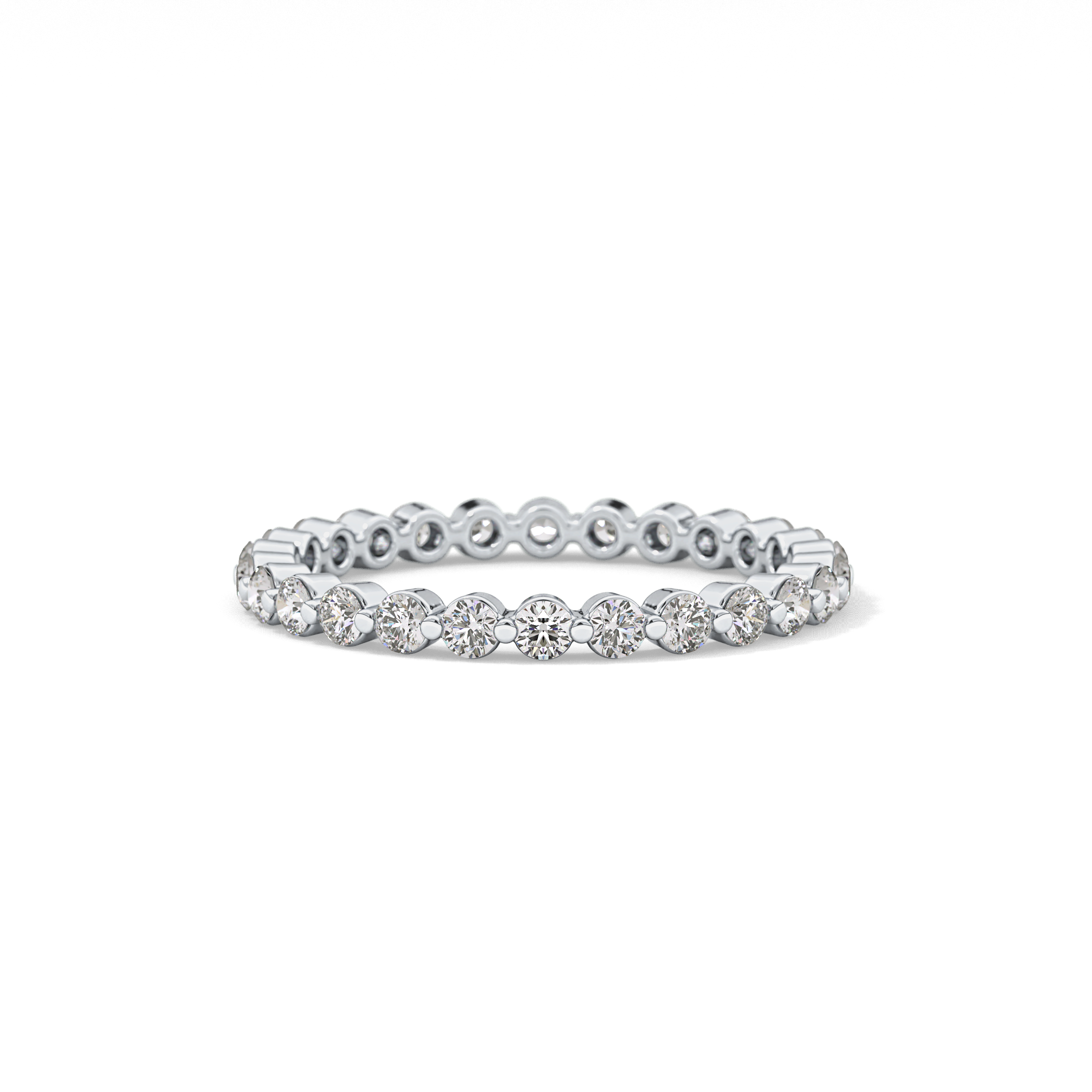 0.69 TCW Round Lab Grown Diamond Wedding Band