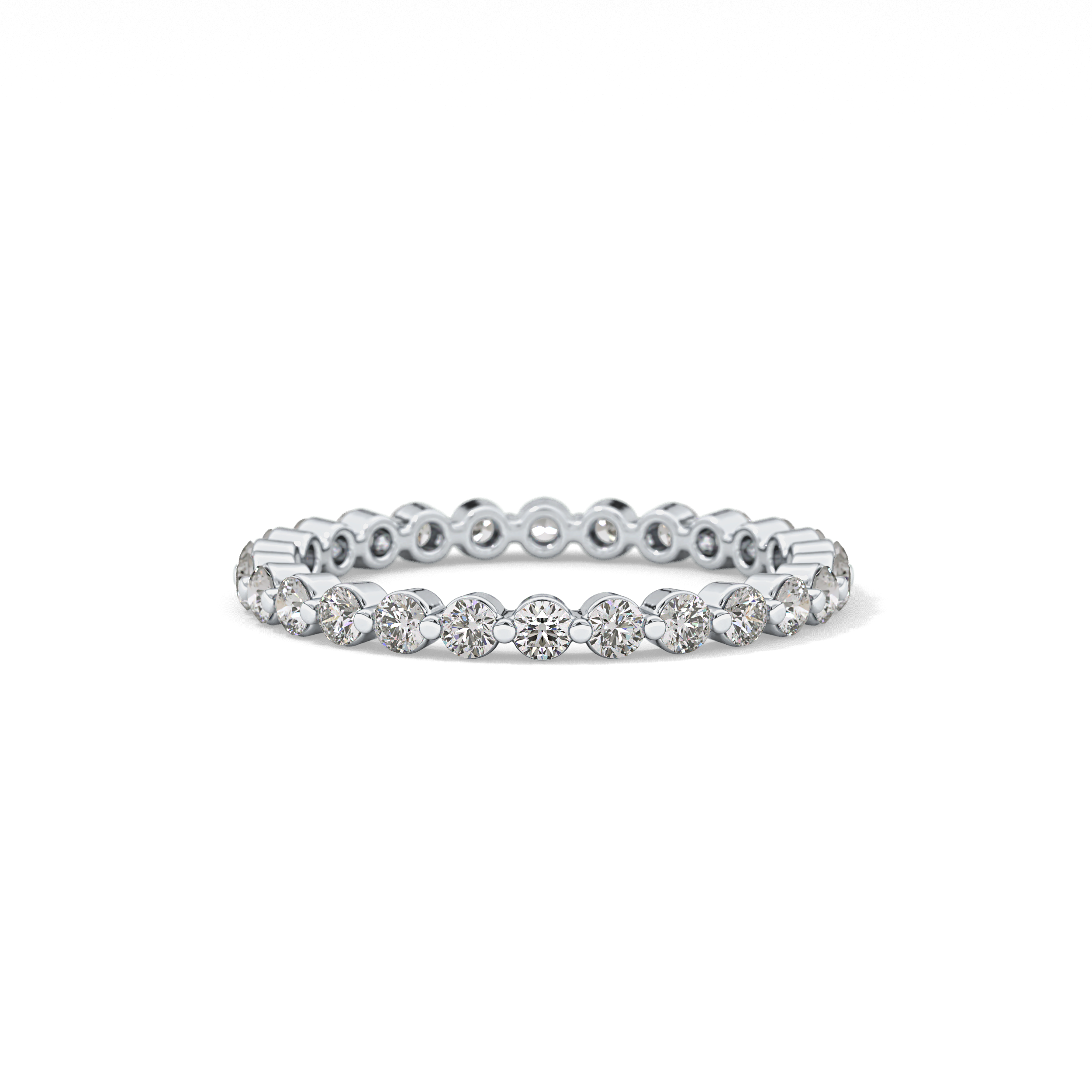 0.69 TCW Round Lab Grown Diamond Wedding Band