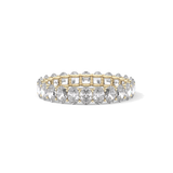 3.15 TCW Oval Lab Grown Diamond Wedding Band