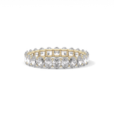 3.15 TCW Oval Lab Grown Diamond Wedding Band