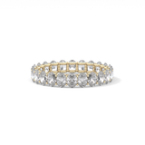 3.15 TCW Oval Lab Grown Diamond Wedding Band