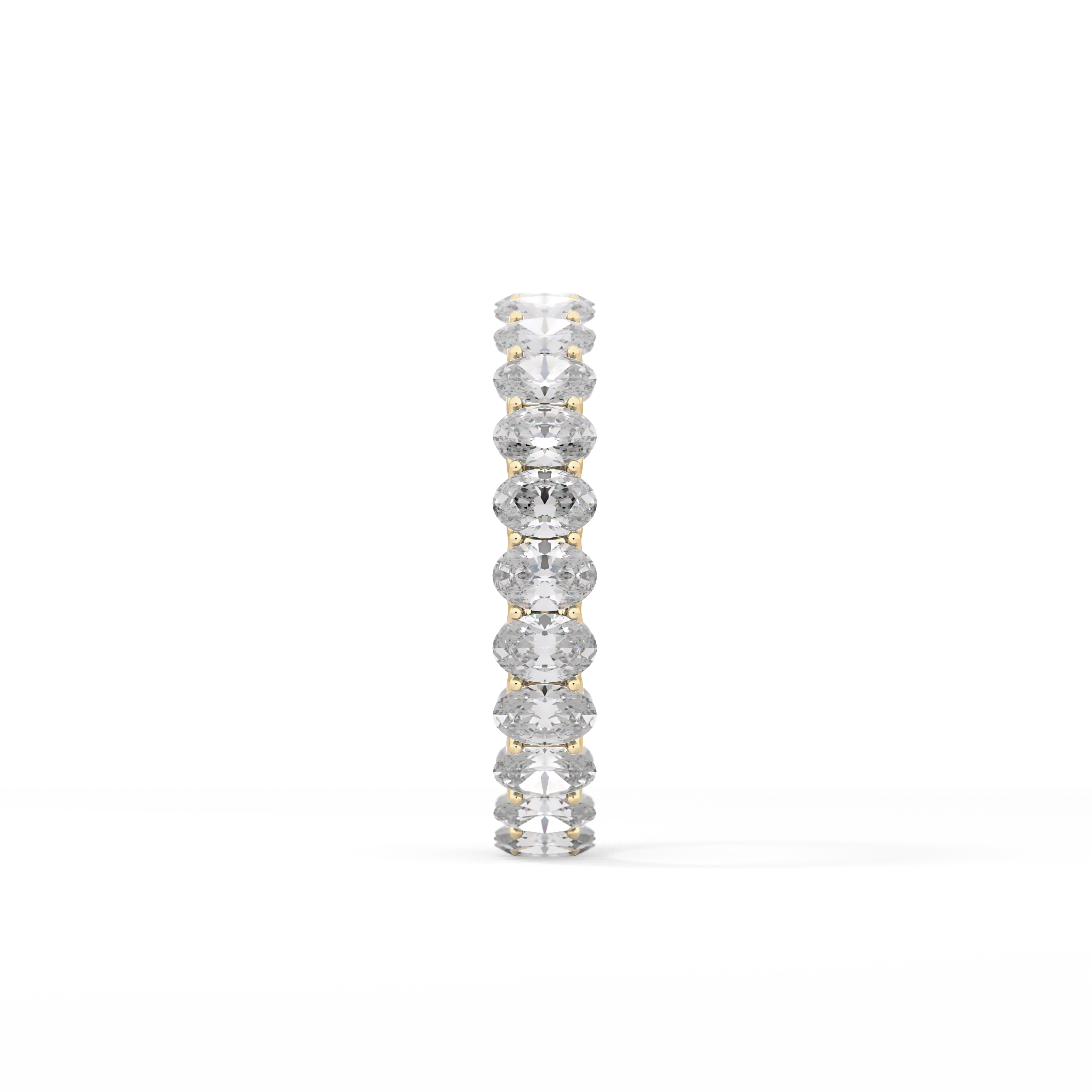 3.15 TCW Oval Lab Grown Diamond Wedding Band