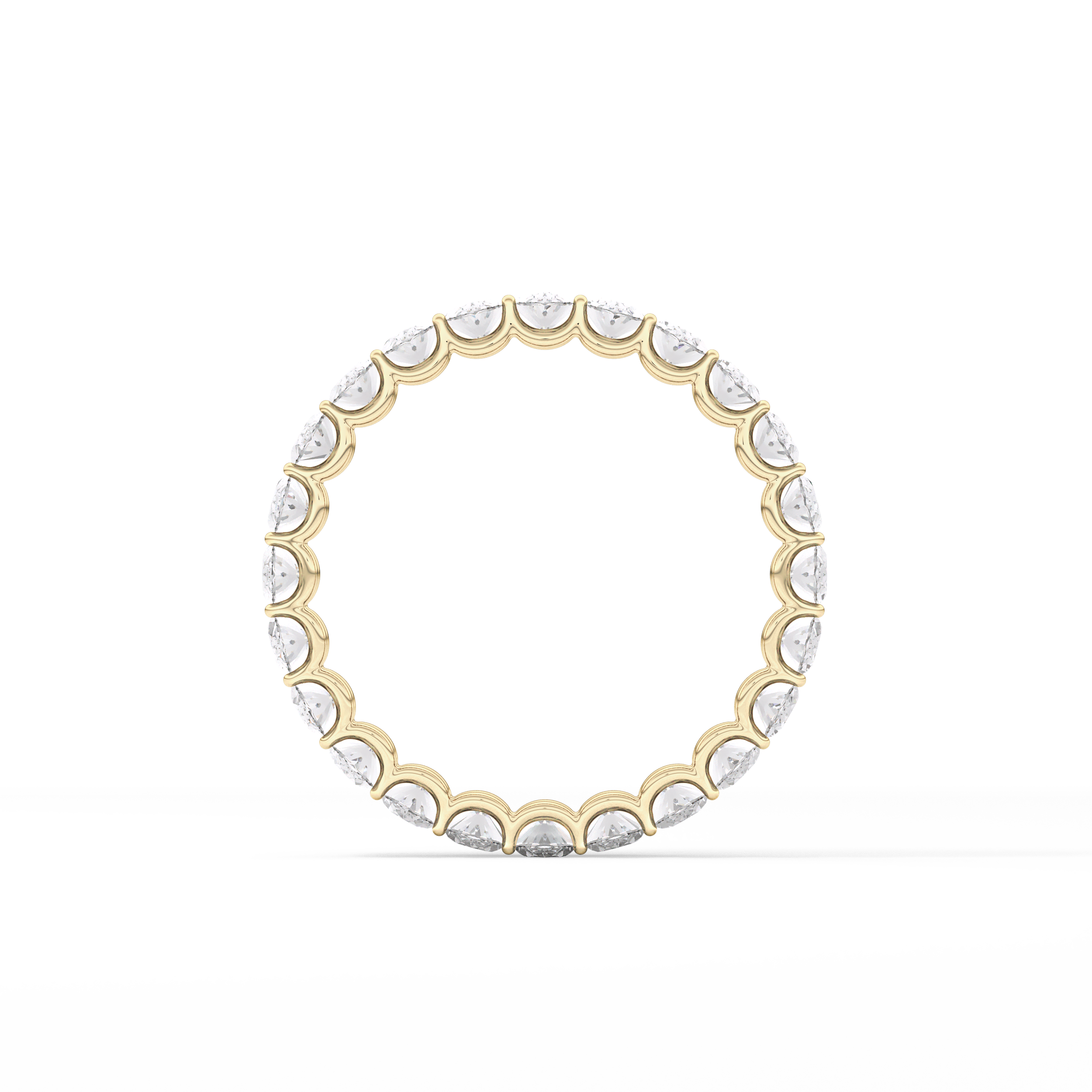 3.15 TCW Oval Lab Grown Diamond Wedding Band