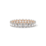 3.15 TCW Oval Lab Grown Diamond Wedding Band